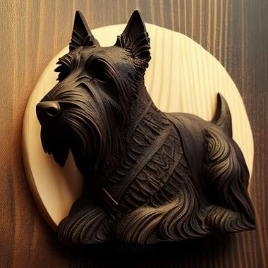 3D model Scottish Terrier dog (STL)